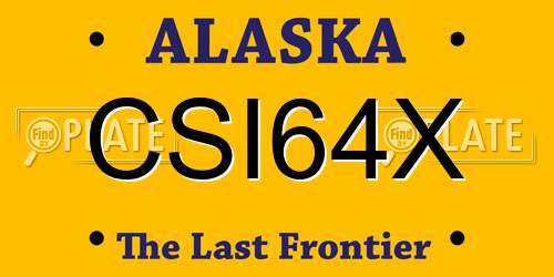 CSI64X Alaska License Plate