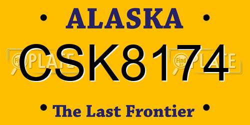 CSK8174 Alaska License Plate