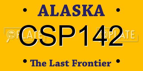 CSP142 Alaska License Plate