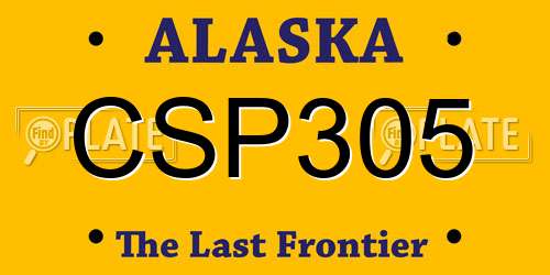 CSP305 Alaska License Plate