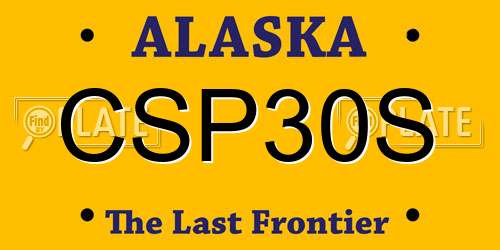 CSP30S Alaska License Plate