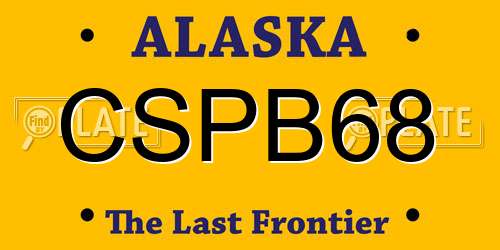 CSPB68 Alaska License Plate