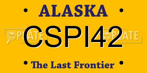 CSPI42 Alaska License Plate