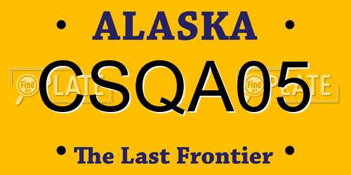 CSQA05 Alaska License Plate