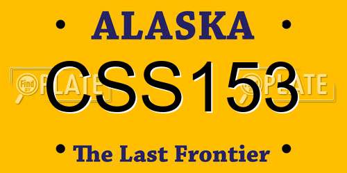 CSS153 Alaska License Plate