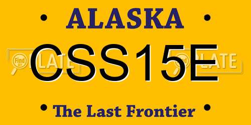 CSS15E Alaska License Plate