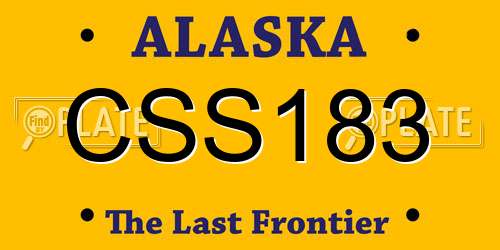 CSS183 Alaska License Plate