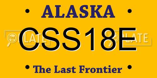 CSS18E Alaska License Plate