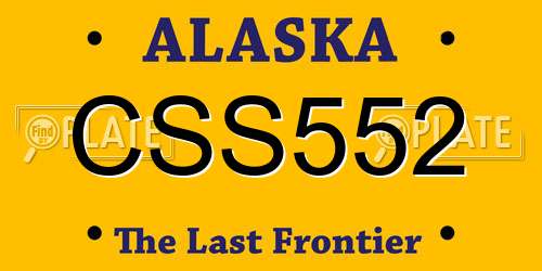 CSS552 Alaska License Plate
