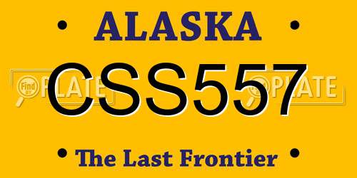 CSS557 Alaska License Plate