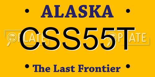 CSS55T Alaska License Plate
