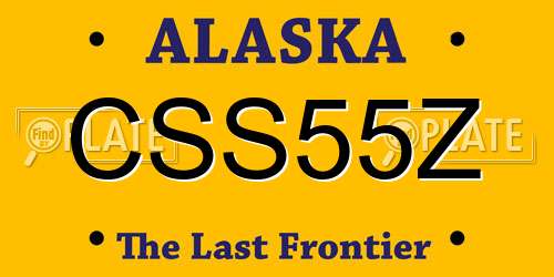 CSS55Z Alaska License Plate