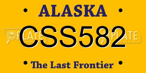 CSS582 Alaska License Plate