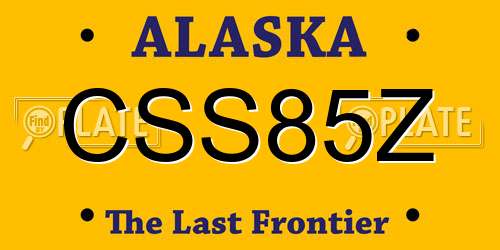 CSS85Z Alaska License Plate