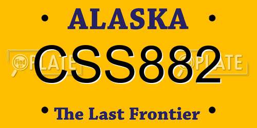 CSS882 Alaska License Plate