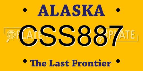 CSS887 Alaska License Plate