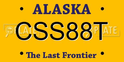 CSS88T Alaska License Plate