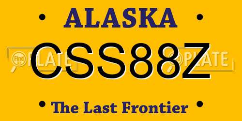 CSS88Z Alaska License Plate
