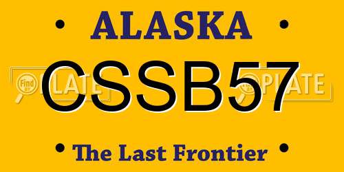 CSSB57 Alaska License Plate