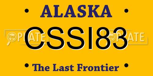 CSSI83 Alaska License Plate