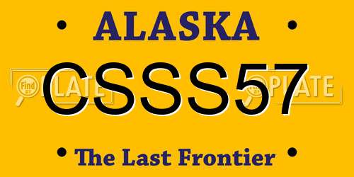 CSSS57 Alaska License Plate