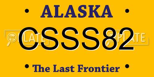 CSSS82 Alaska License Plate
