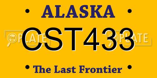 CST433 Alaska License Plate