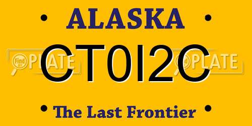 CT0I2C Alaska License Plate