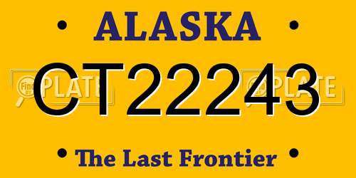CT22243 Alaska License Plate