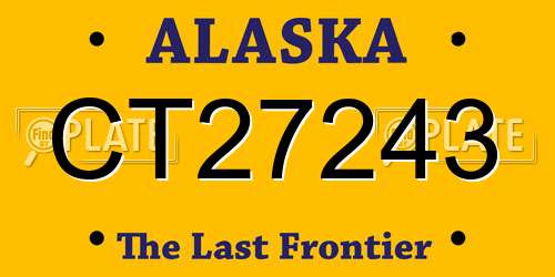 CT27243 Alaska License Plate