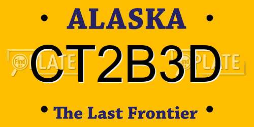 CT2B3D Alaska License Plate