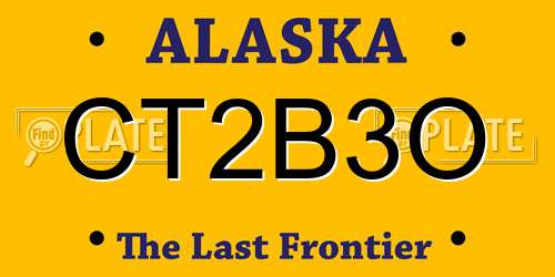 CT2B3O Alaska License Plate