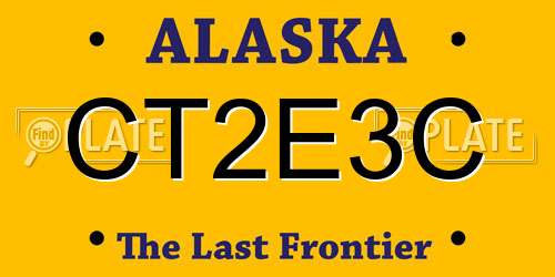 CT2E3C Alaska License Plate