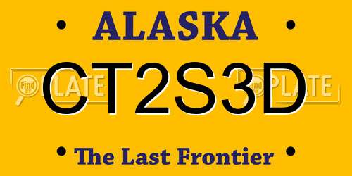 CT2S3D Alaska License Plate