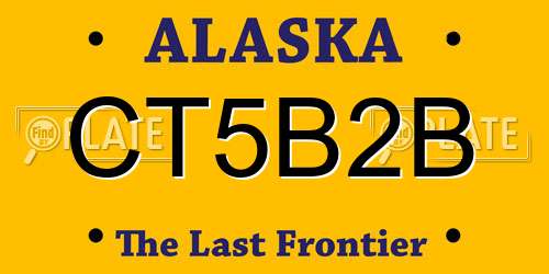CT5B2B Alaska License Plate