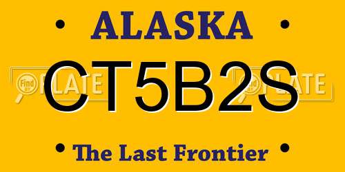 CT5B2S Alaska License Plate
