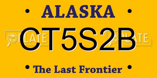 CT5S2B Alaska License Plate