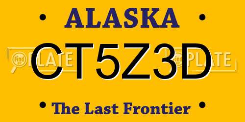 CT5Z3D Alaska License Plate