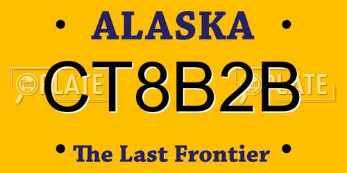 CT8B2B Alaska License Plate