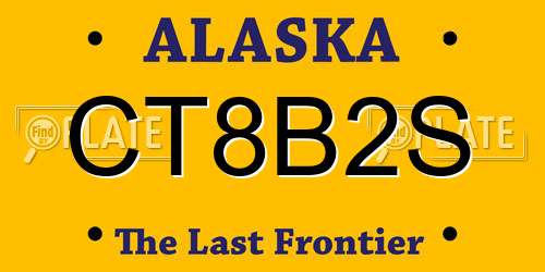 CT8B2S Alaska License Plate