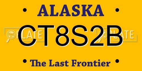 CT8S2B Alaska License Plate