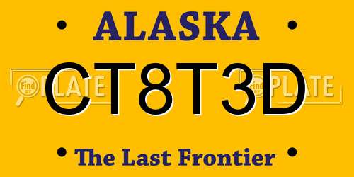 CT8T3D Alaska License Plate