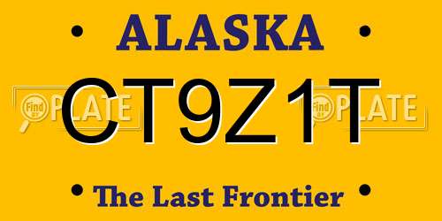CT9Z1T Alaska License Plate