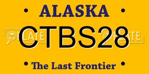 CTBS28 Alaska License Plate