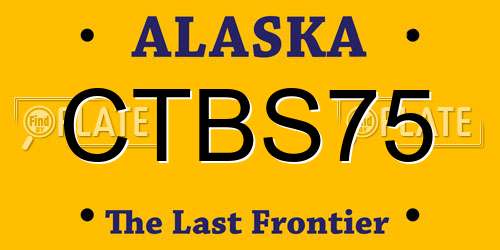 CTBS75 Alaska License Plate