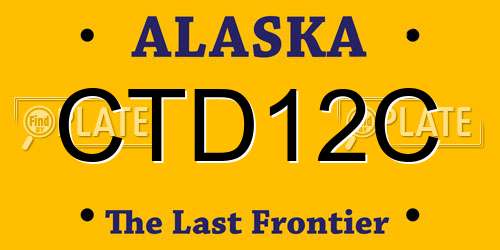 CTD12C Alaska License Plate
