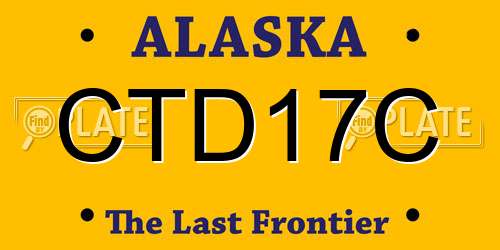 CTD17C Alaska License Plate