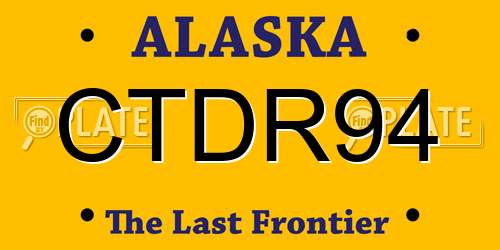 CTDR94 Alaska License Plate