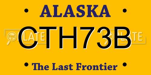 CTH73B Alaska License Plate