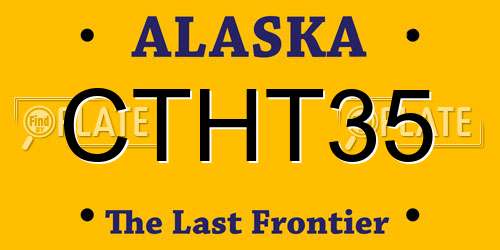 CTHT35 Alaska License Plate